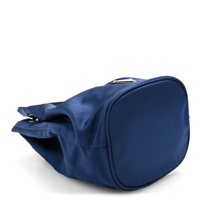 Prada Saffiano Tessuto Nylon Bucket Wristlet Royal 4 of 9