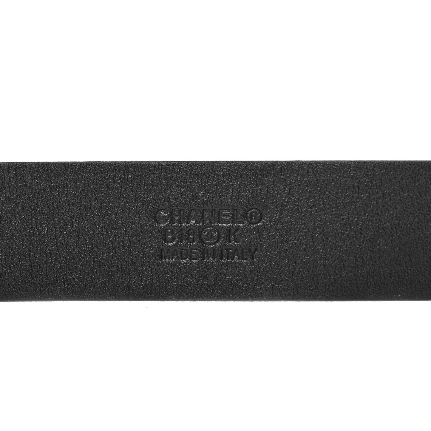 Calfskin CC Chain Logo Belt 85 34 Black