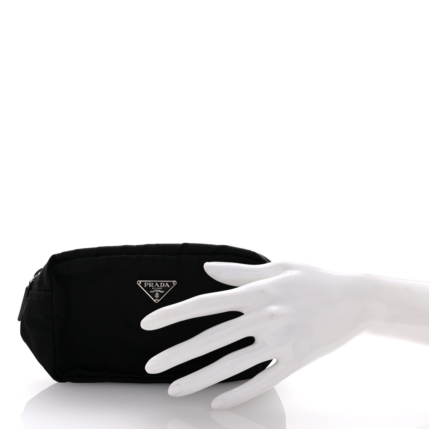 Tessuto Nylon Vela Cosmetic Pouch Black