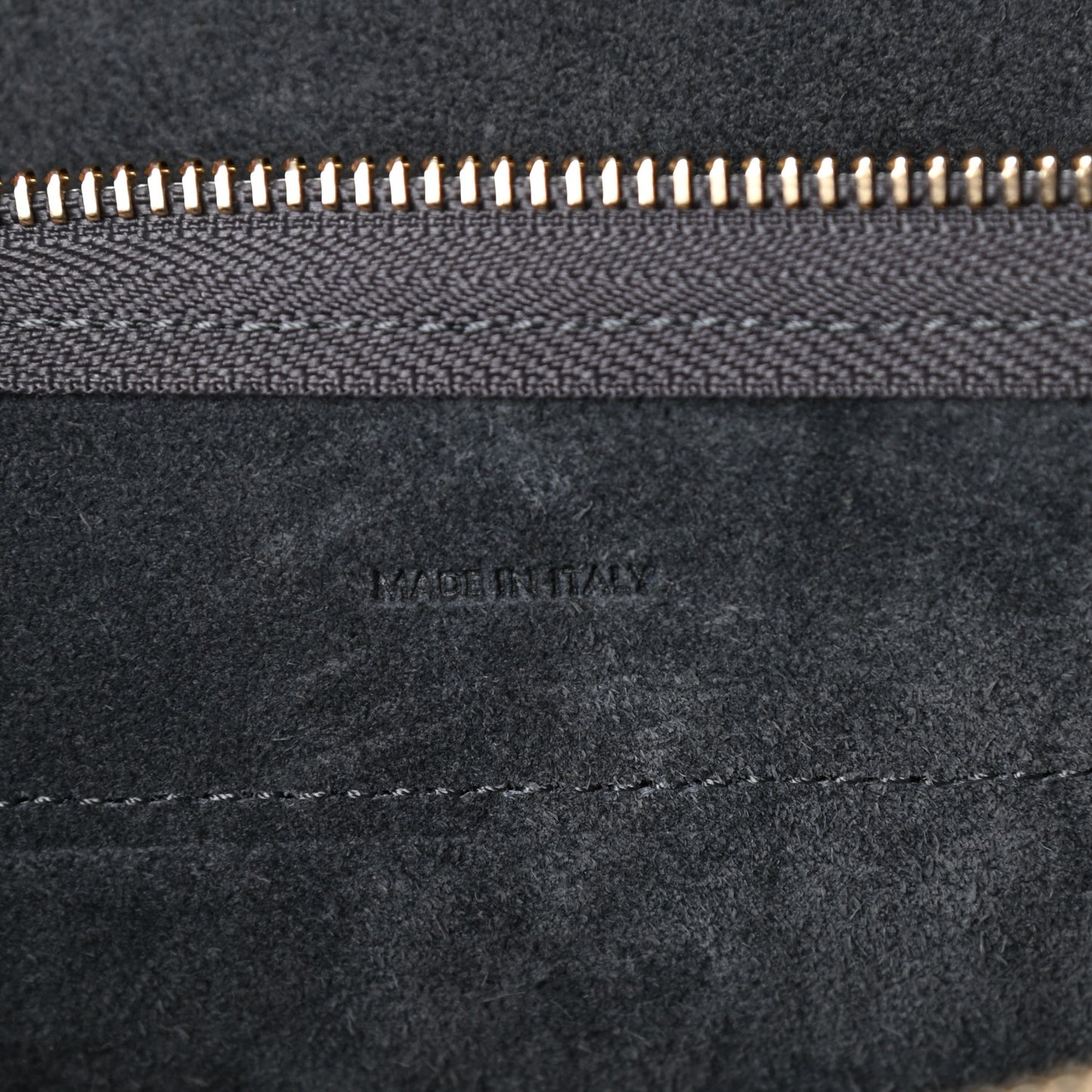 Grained Calfskin Nano Belt Bag Grey