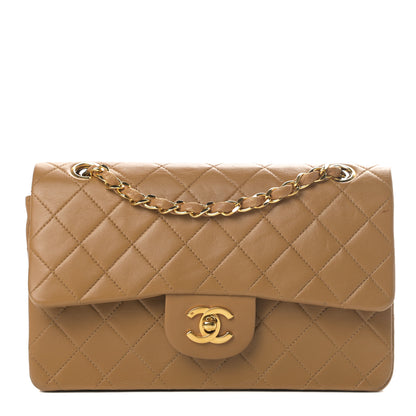 Chanel Lambskin Quilted Small Double Flap Beige 1 of 22