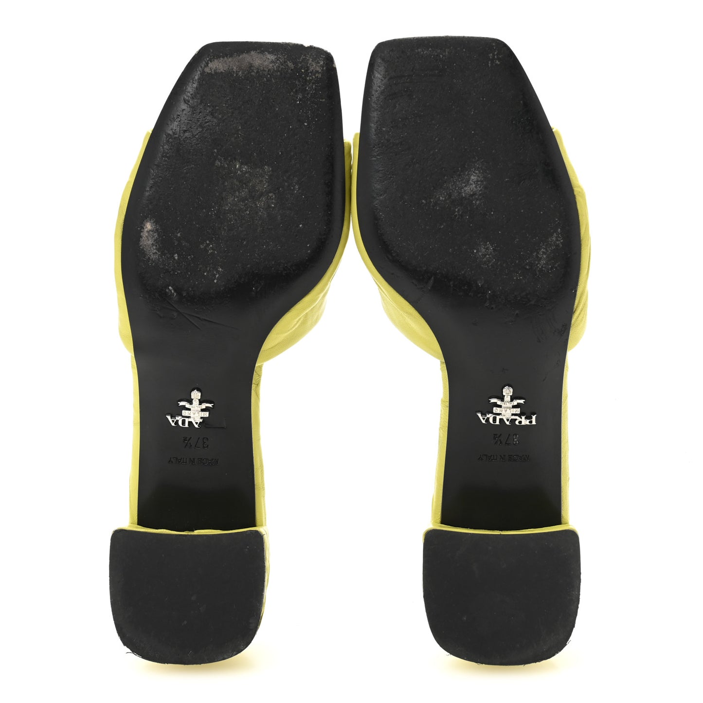 Nappa Antique Triangle Logo Mules 37.5 Cedro