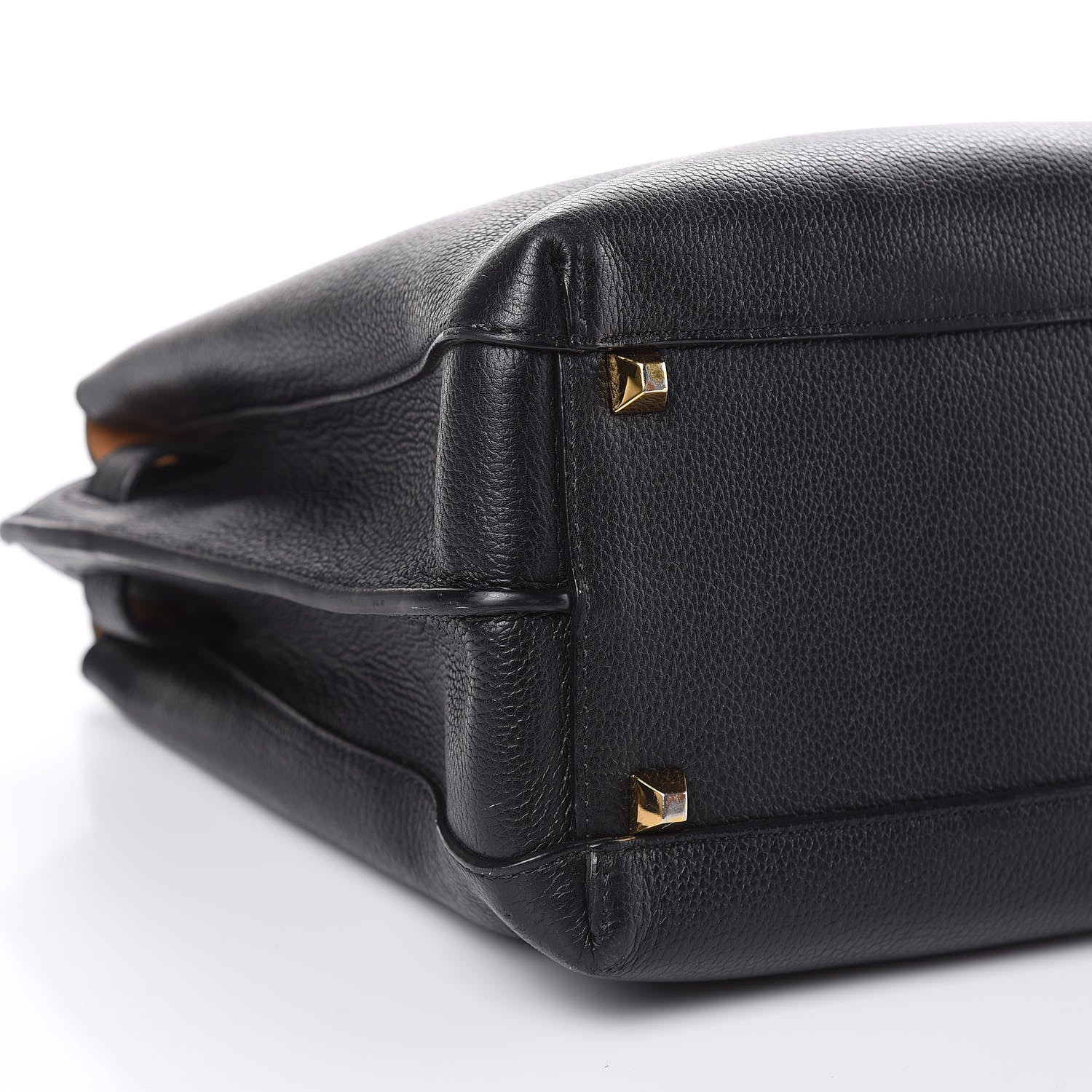 MCM Grained Calfskin Large Milla Tote Black 10 of 14