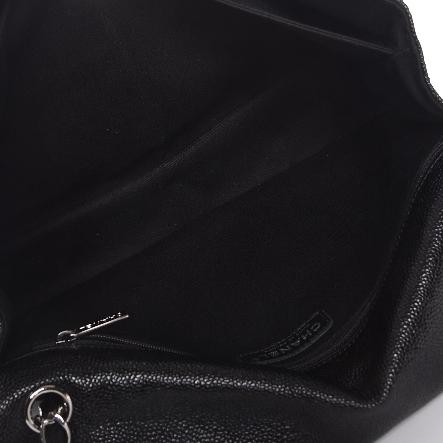Chanel Grained Calfskin Large Natural Beauty Flap Black 5 of 7