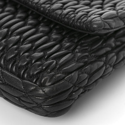 Miu Miu Nappa Matelasse Crystal Flap Clutch Black 8 of 12