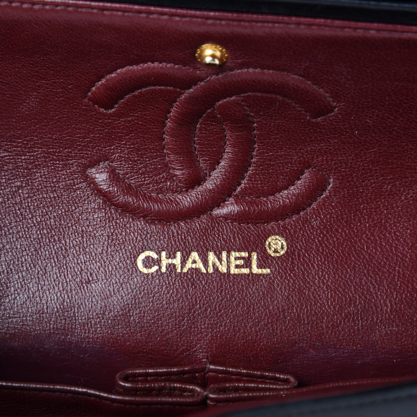 Lambskin Quilted Small Double Flap Black