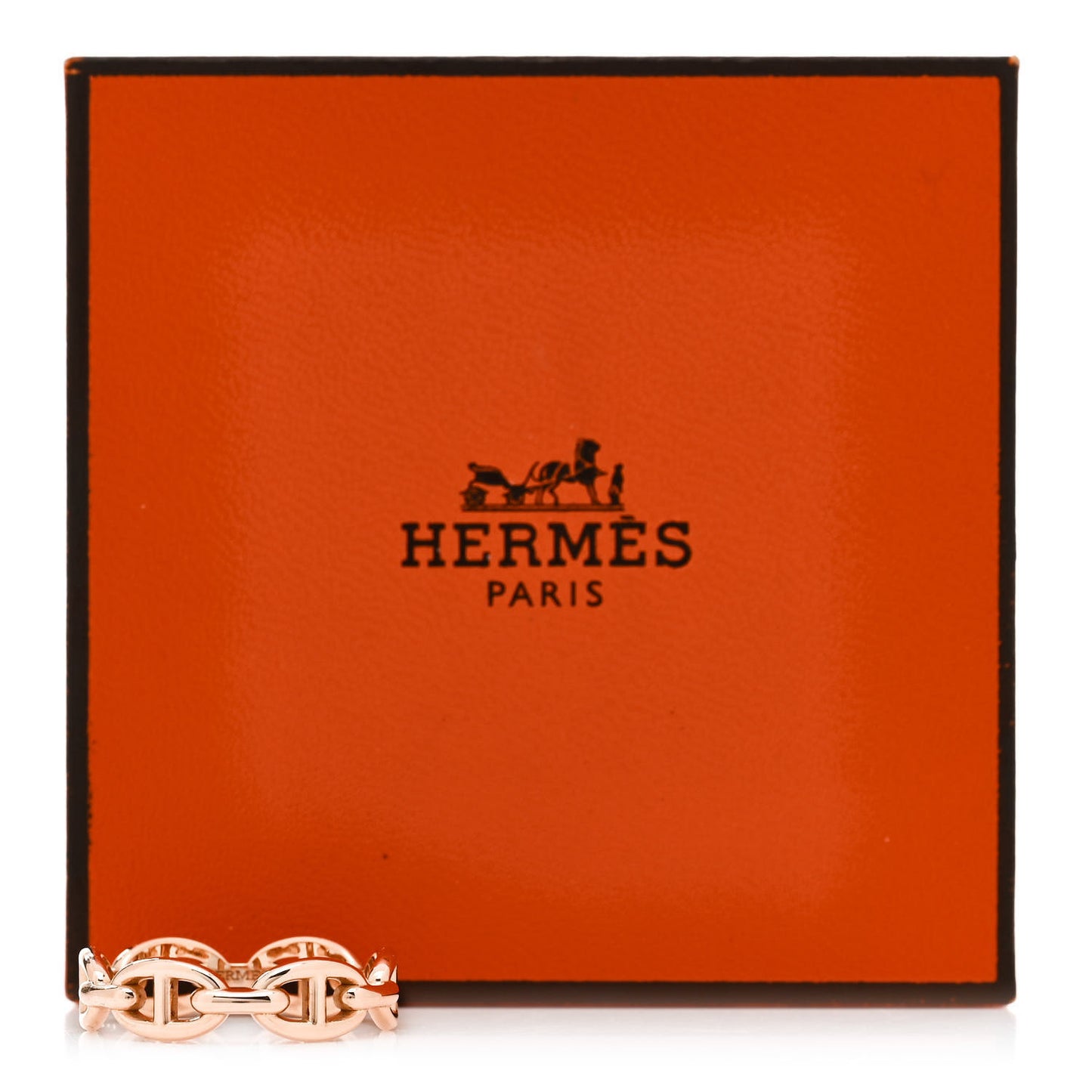 18K Rose Gold PM Chaine d'Ancre Enchainee Ring 52 6