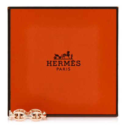 Hermes 18K Rose Gold PM Chaine d'Ancre Enchainee Ring 52 6 9 of 9