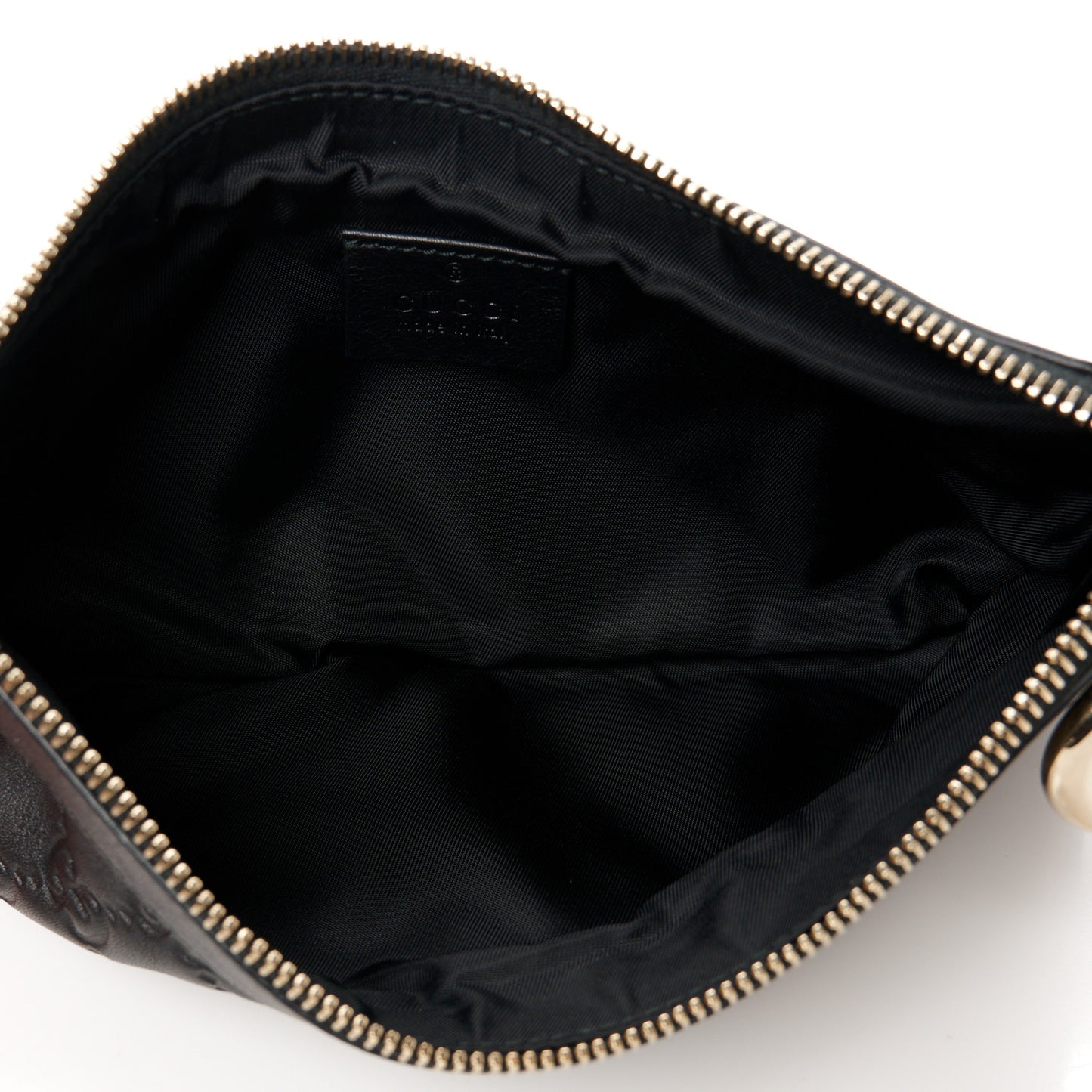 Guccissima Signature New Britt Wristlet Black