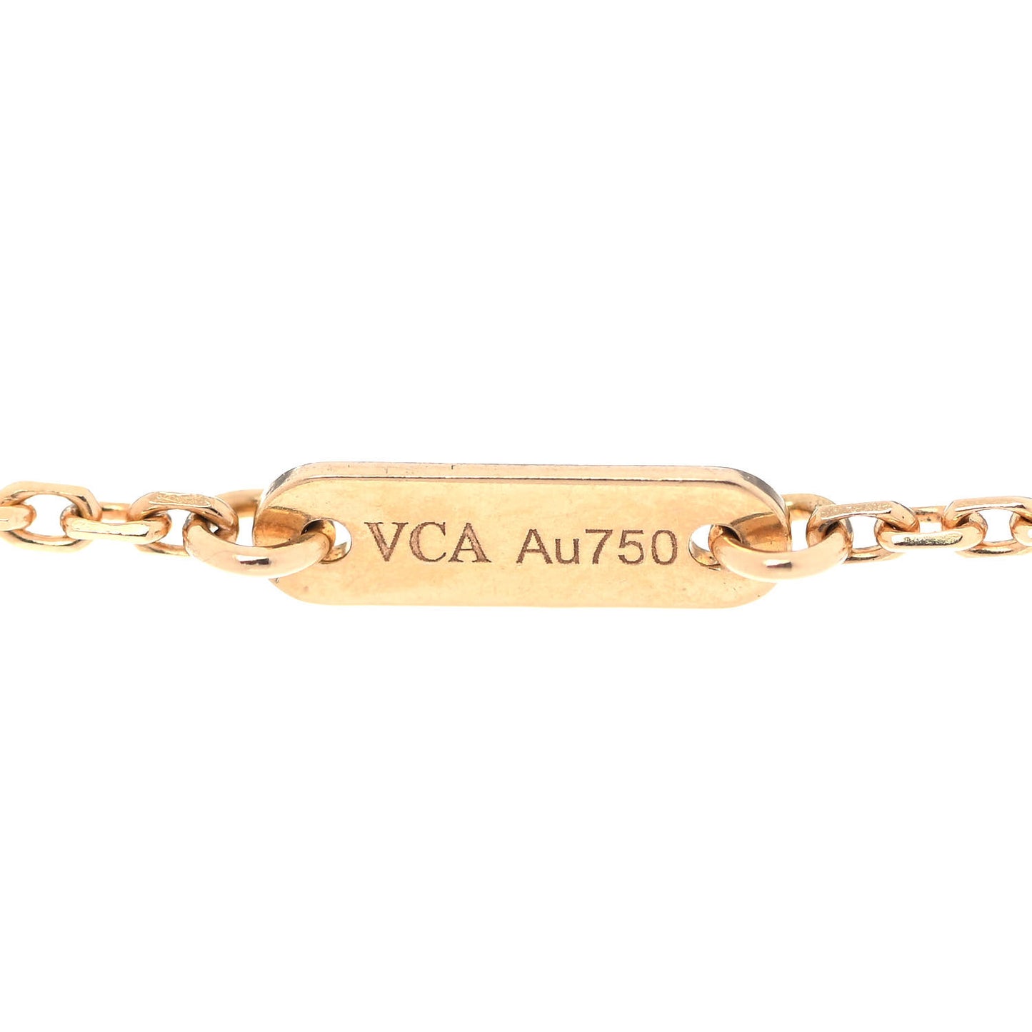 18K Yellow Gold Mother of Pearl Sweet Alhambra Pendant Necklace