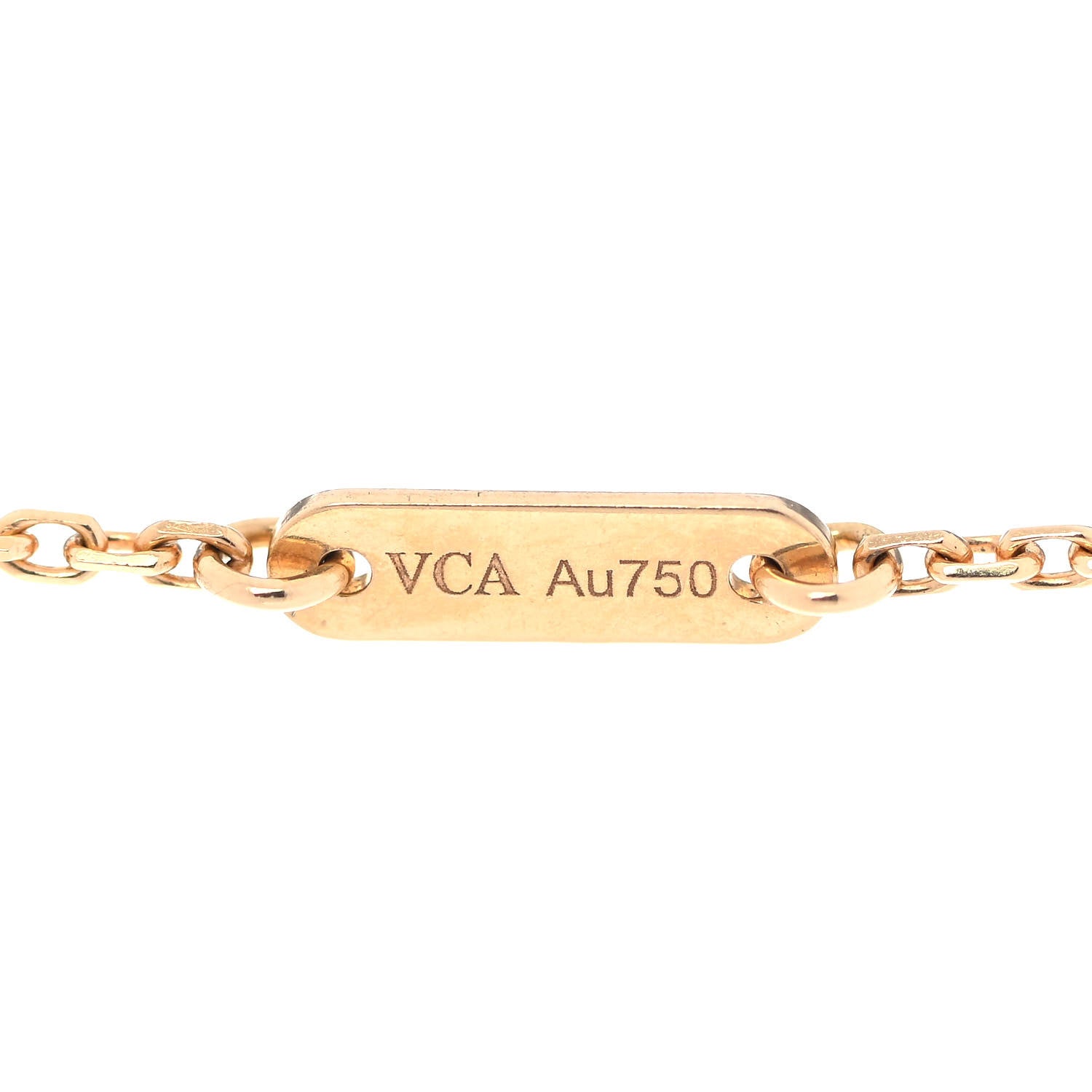 Van Cleef & Arpels 18K Yellow Gold Mother of Pearl Sweet Alhambra Pendant Necklace 4 of 7