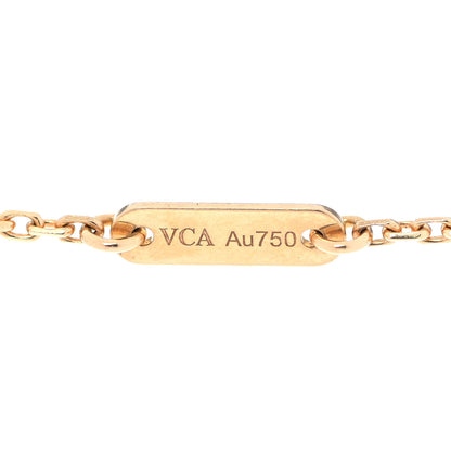 Van Cleef & Arpels 18K Yellow Gold Mother of Pearl Sweet Alhambra Pendant Necklace 4 of 7