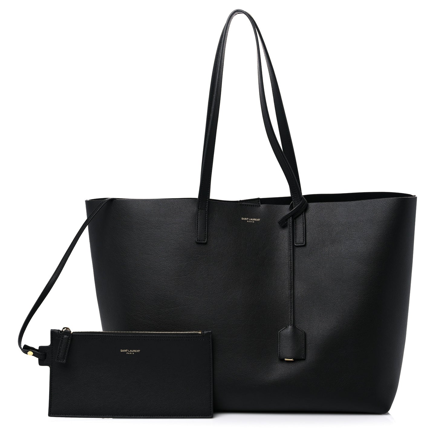 Calfskin Large Shopping Tote Black