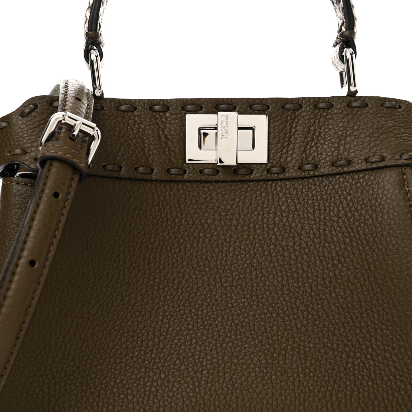Cuoio Romano Snakeskin Selleria Mini Peekaboo Iconic Satchel