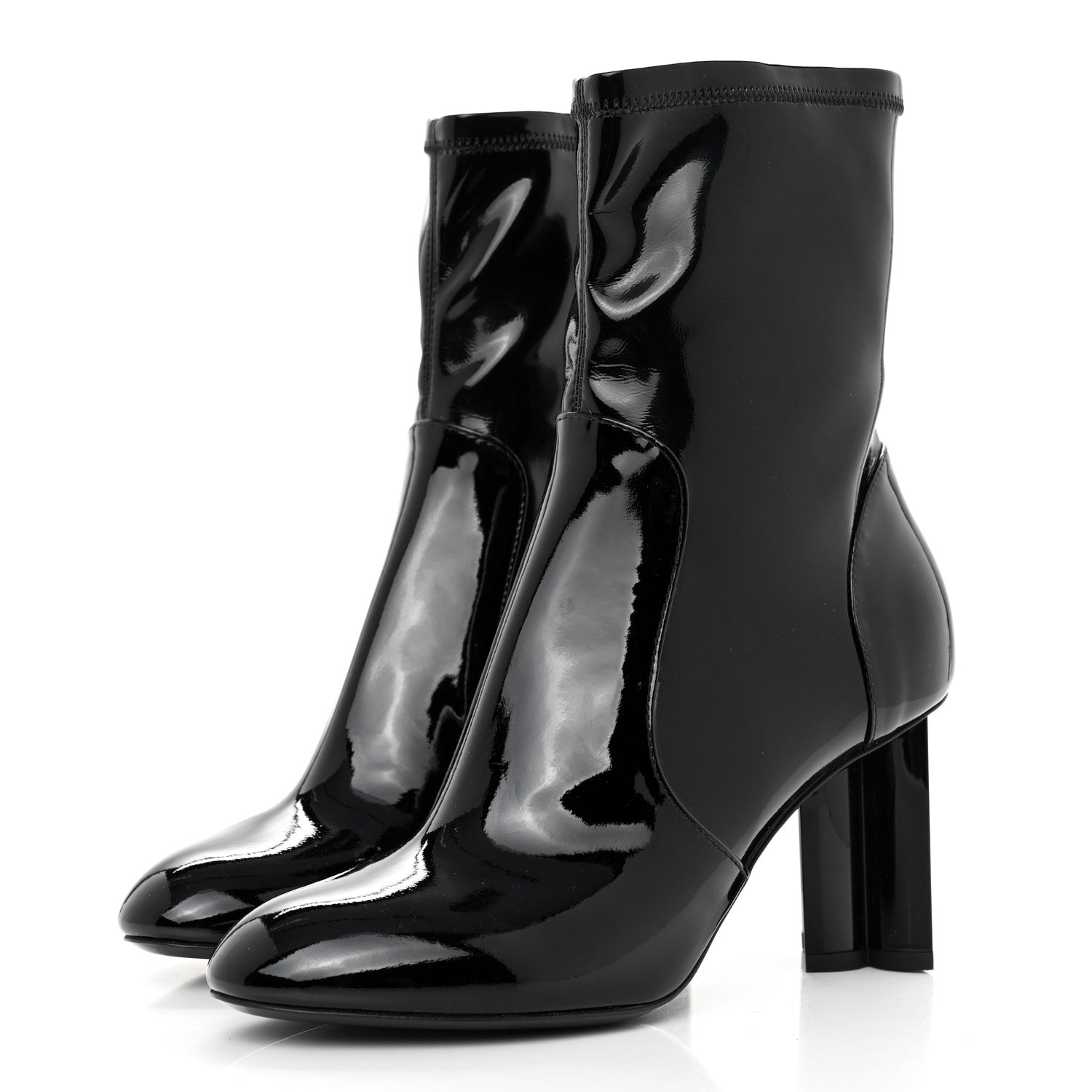Louis Vuitton Patent Uniformes Silhouette Ankle Boots 36.5 Black 4 of 8