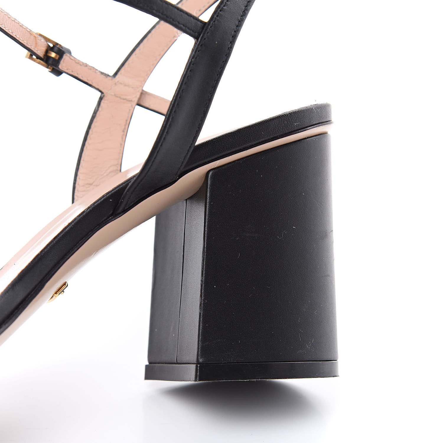 Gucci Lifford Calfskin GG Marmont Ankle Wrap 75mm Sandals 39 Black 11 of 12