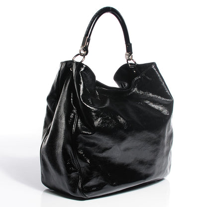 Saint Laurent Textured Patent Large Roady Hobo Black 3 of 7