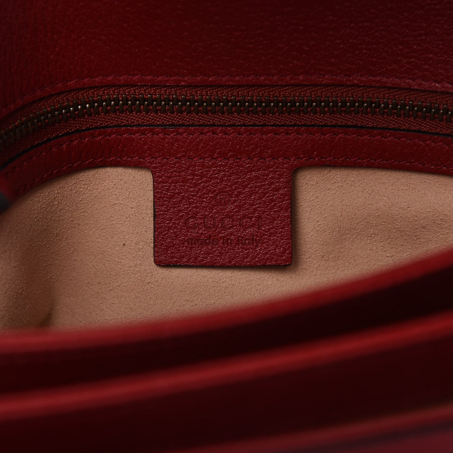 GG Supreme Monogram Medium Queen Margaret Shoulder Bag Red