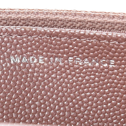 Chanel Metallic Caviar Chevron Quilted Vintage Mademoiselle Wallet On Chain WOC Pink 8 of 10