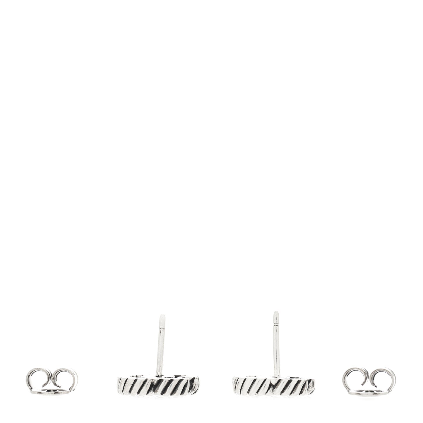 Sterling Silver Torchon Double G Earrings