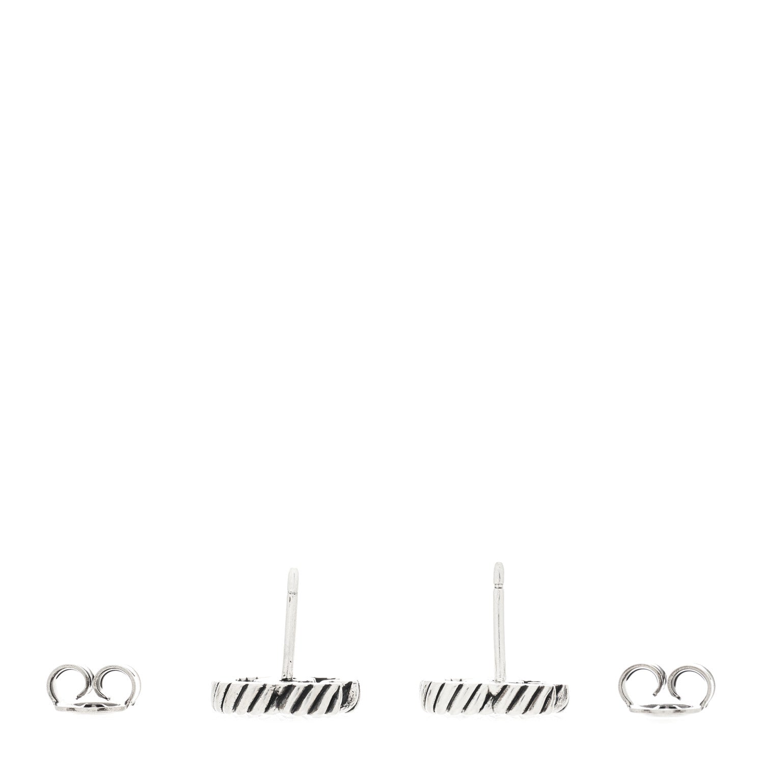 Gucci Sterling Silver Torchon Double G Earrings 3 of 4