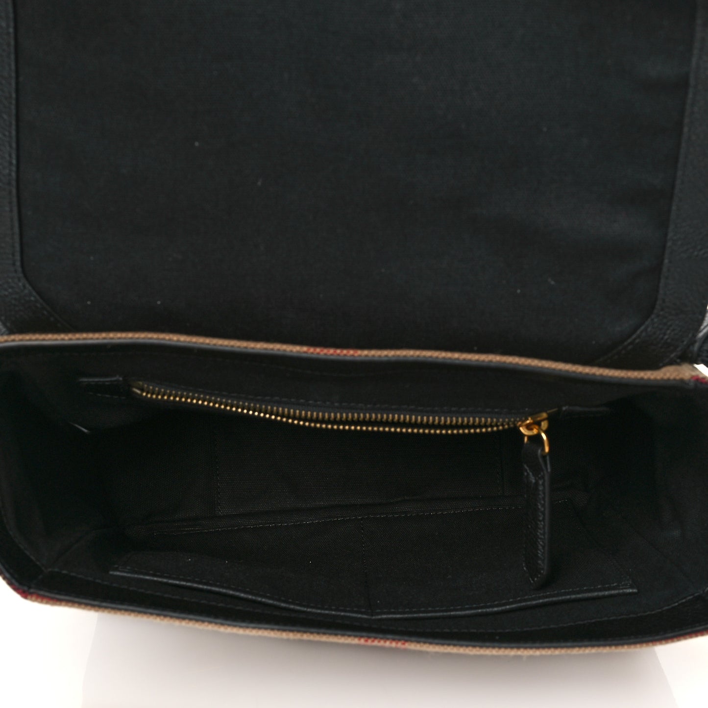 Canvas Mega Check Large Baildon Messenger Bag Black