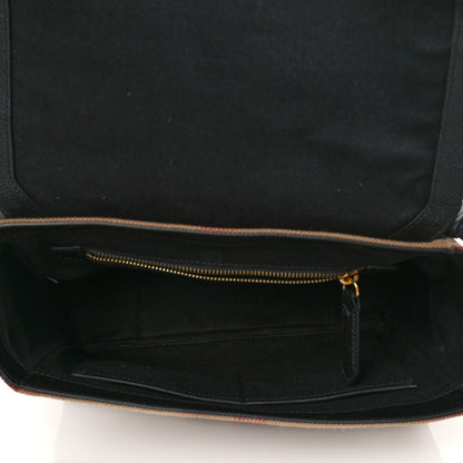 Burberry Canvas Mega Check Large Baildon Messenger Bag Black 5 of 11