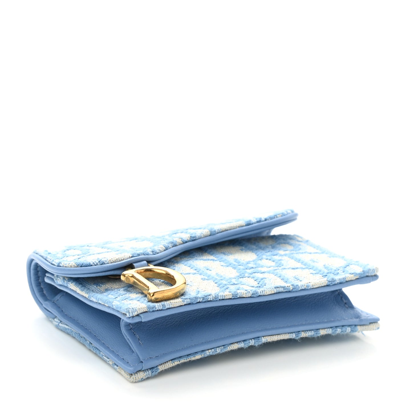 Oblique Saddle Card Holder Cornflower Blue