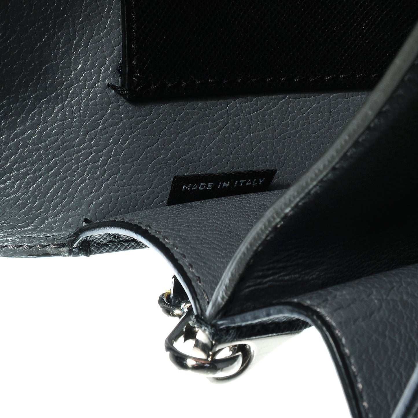 Saffiano Mini Sound Crossbody Bag Black