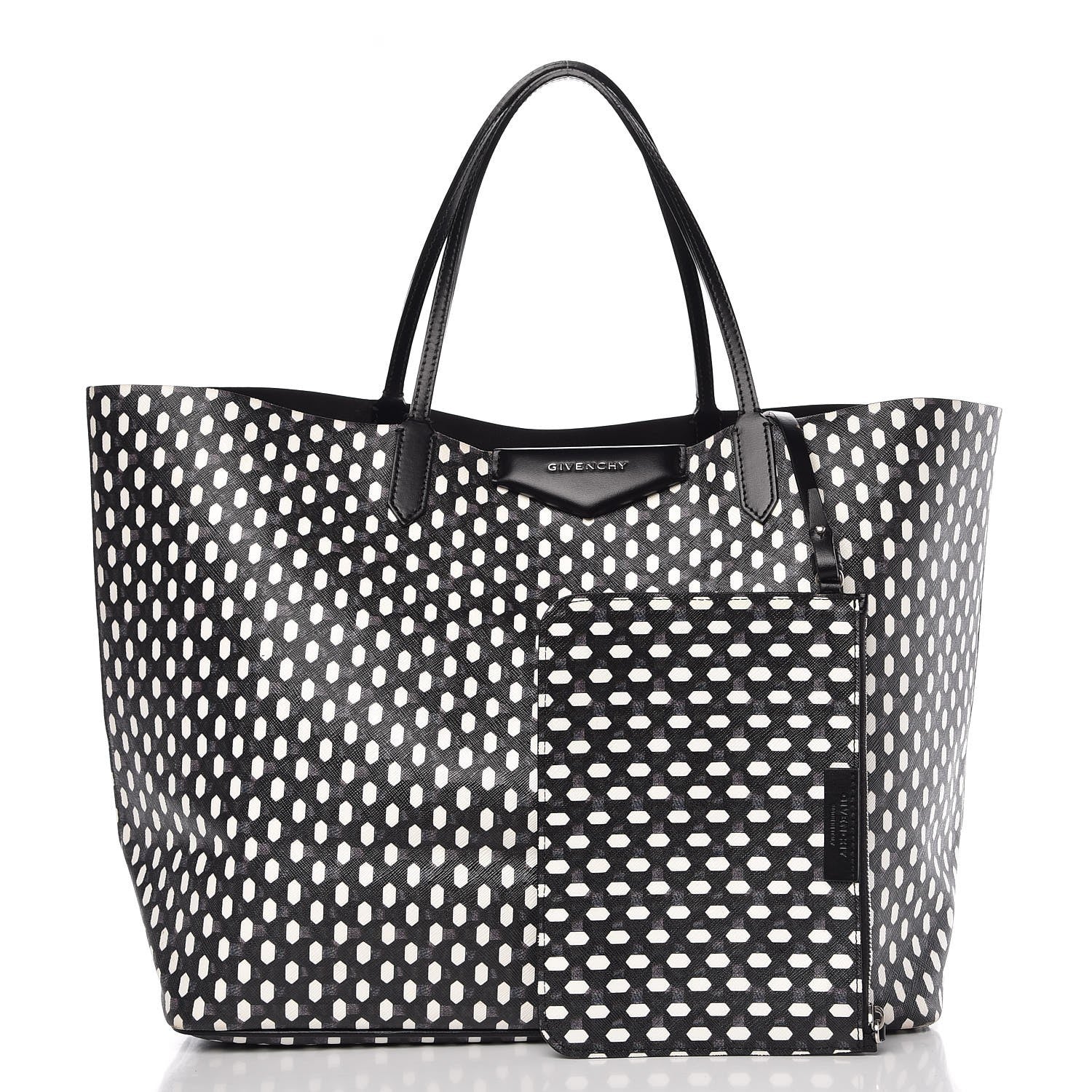 Givenchy Coated Canvas Large Antigona Tote Black White 3 of 12