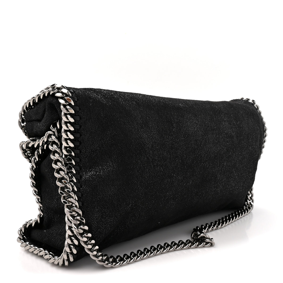Stella McCartney Shaggy Deer Falabella Fold Over Tote Black 3 of 9