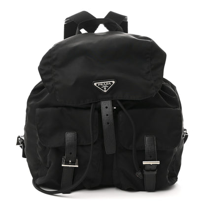 Prada Nylon Vela Saffiano Medium Backpack Black 1 of 12