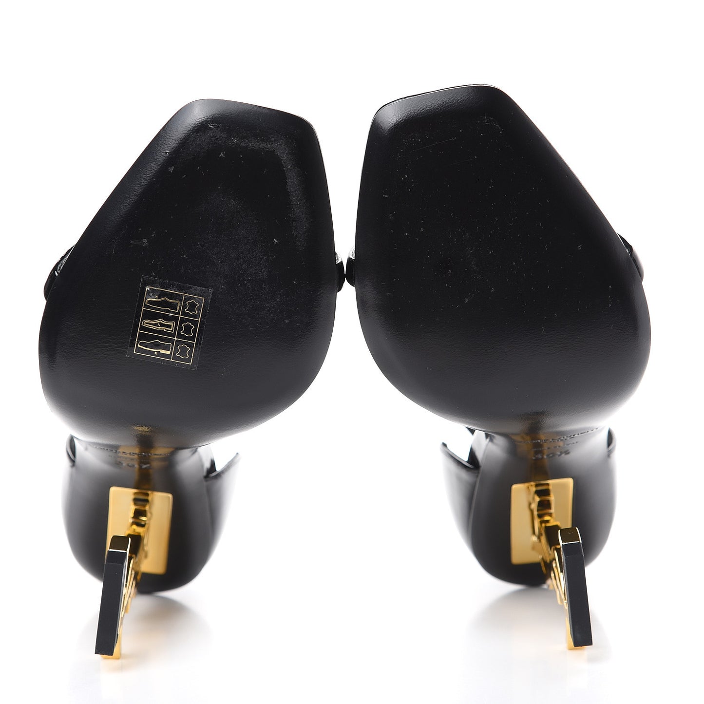 Patent Calfskin Opyum 110 Sandals 36.5 Black Gold