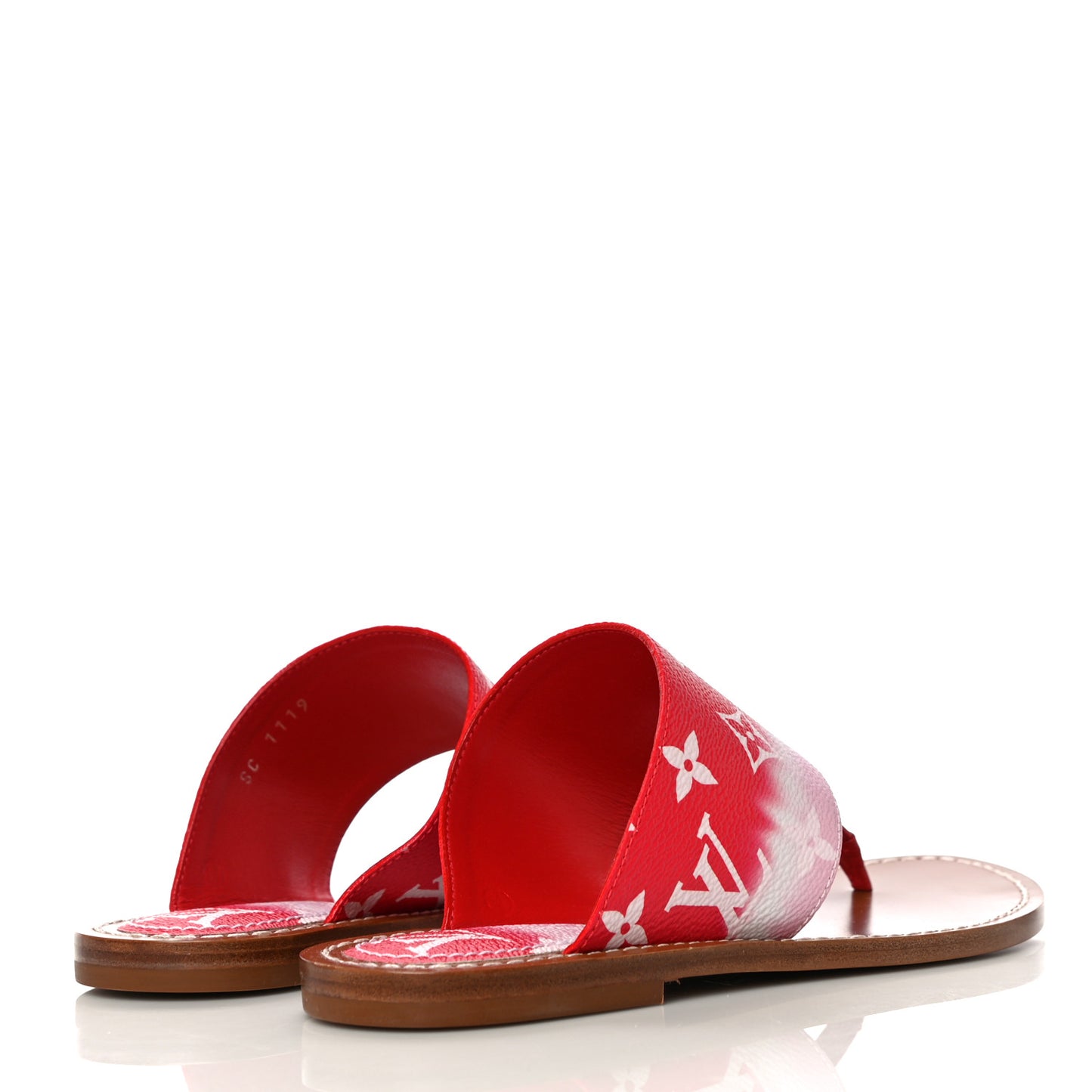Monogram Escale Palma Sandals 36 Rouge