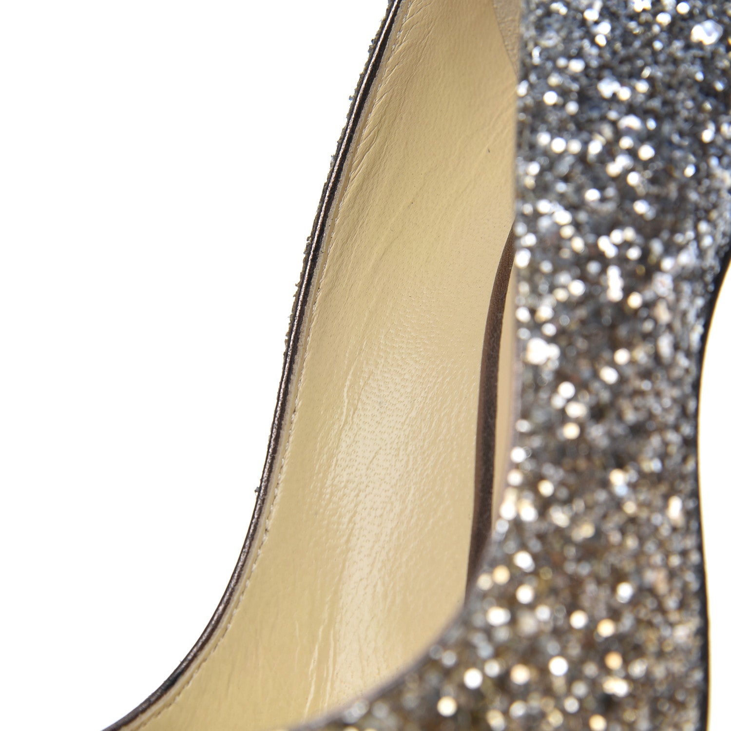 Jimmy Choo Coarse Glitter Romy 100 Pumps 34 Antique Gold 8 of 10