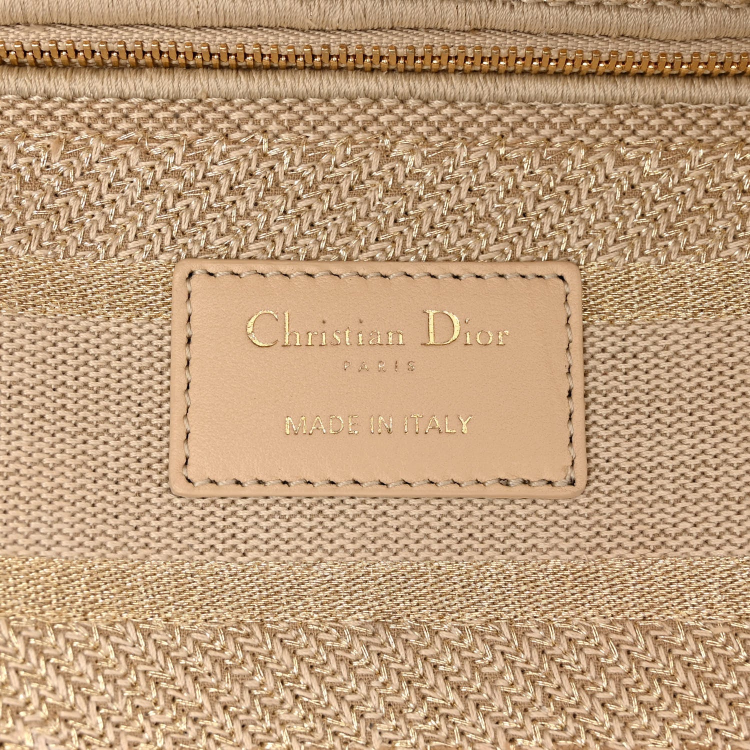 Christian Dior Canvas Embroidered Cannage Medium Lady D-Lite Beige 6 of 17