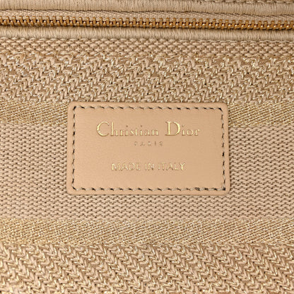 Christian Dior Canvas Embroidered Cannage Medium Lady D-Lite Beige 6 of 17