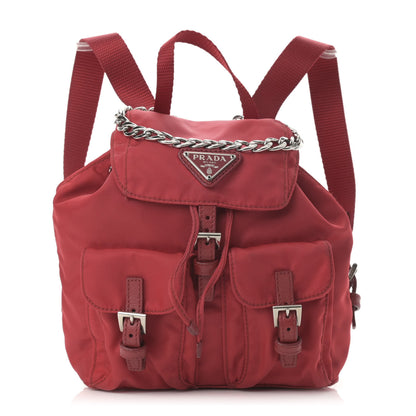 Prada Nylon Vela Mini Crossbody Backpack Rosso 1 of 12