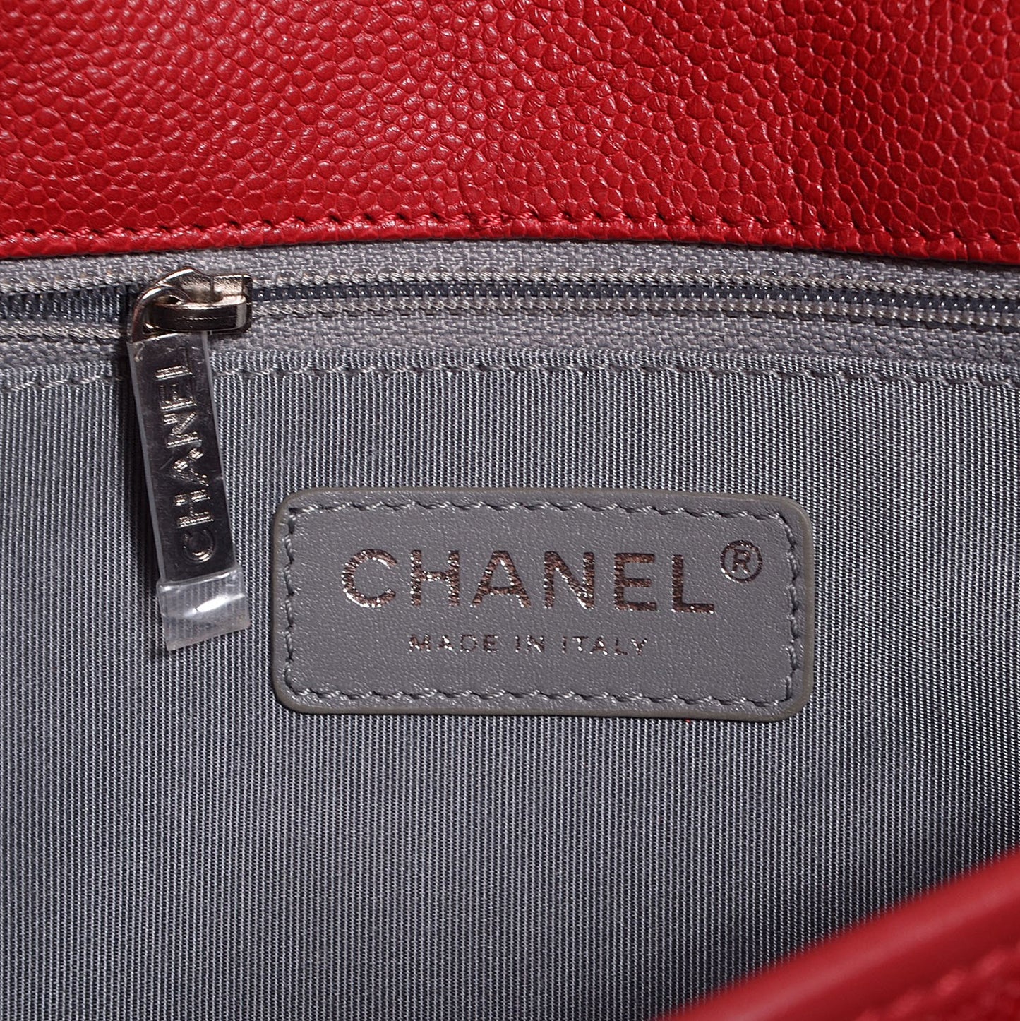 Caviar Quilted Medium French Riviera Flap Red