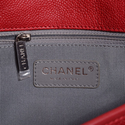 Chanel Caviar Quilted Medium French Riviera Flap Red 7 of 9