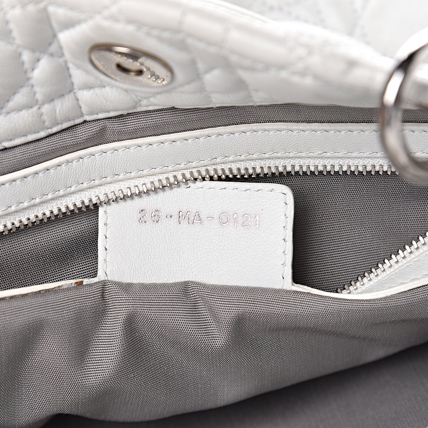 Lambskin Cannage Large Dior Soft Shopping Tote White