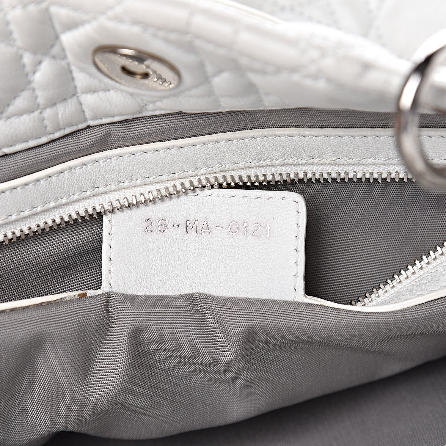 Christian Dior Lambskin Cannage Large Dior Soft Shopping Tote White 7 of 26