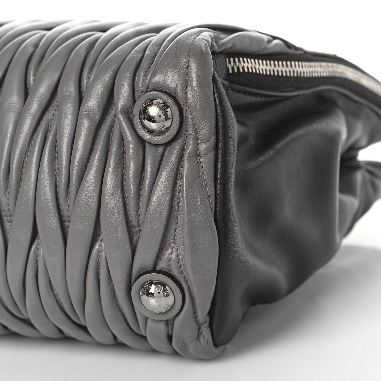 Miu Miu Nappa Matelasse Convertible Satchel Argilla Talco 7 of 11