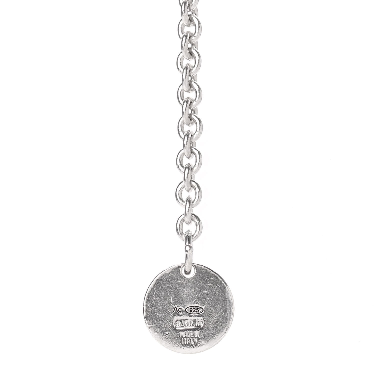 Bulgari Sterling Silver Ceramic Save The Children Pendant Necklace 5 of 6