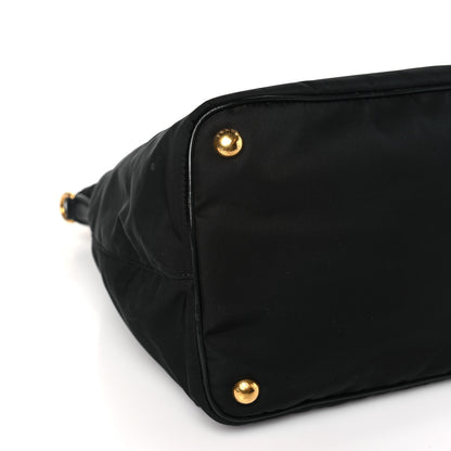 Prada Tessuto Nylon Soft Calfskin Tote Black 8 of 10