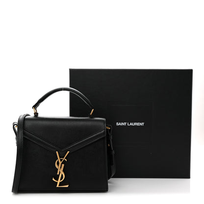 Saint Laurent Grain de Poudre Mini Classic Monogram Cassandra Top Handle Black 12 of 12