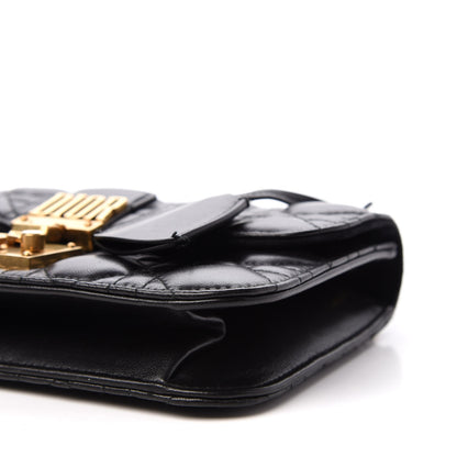 Christian Dior Lambskin Cannage Small Dioraddict Flap Bag Black 9 of 10