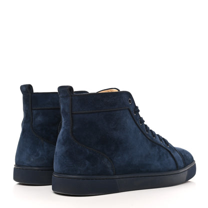 Christian Louboutin Veau Velours Louis Orlato High Top Sneakers 43.5 Blue 4 of 10