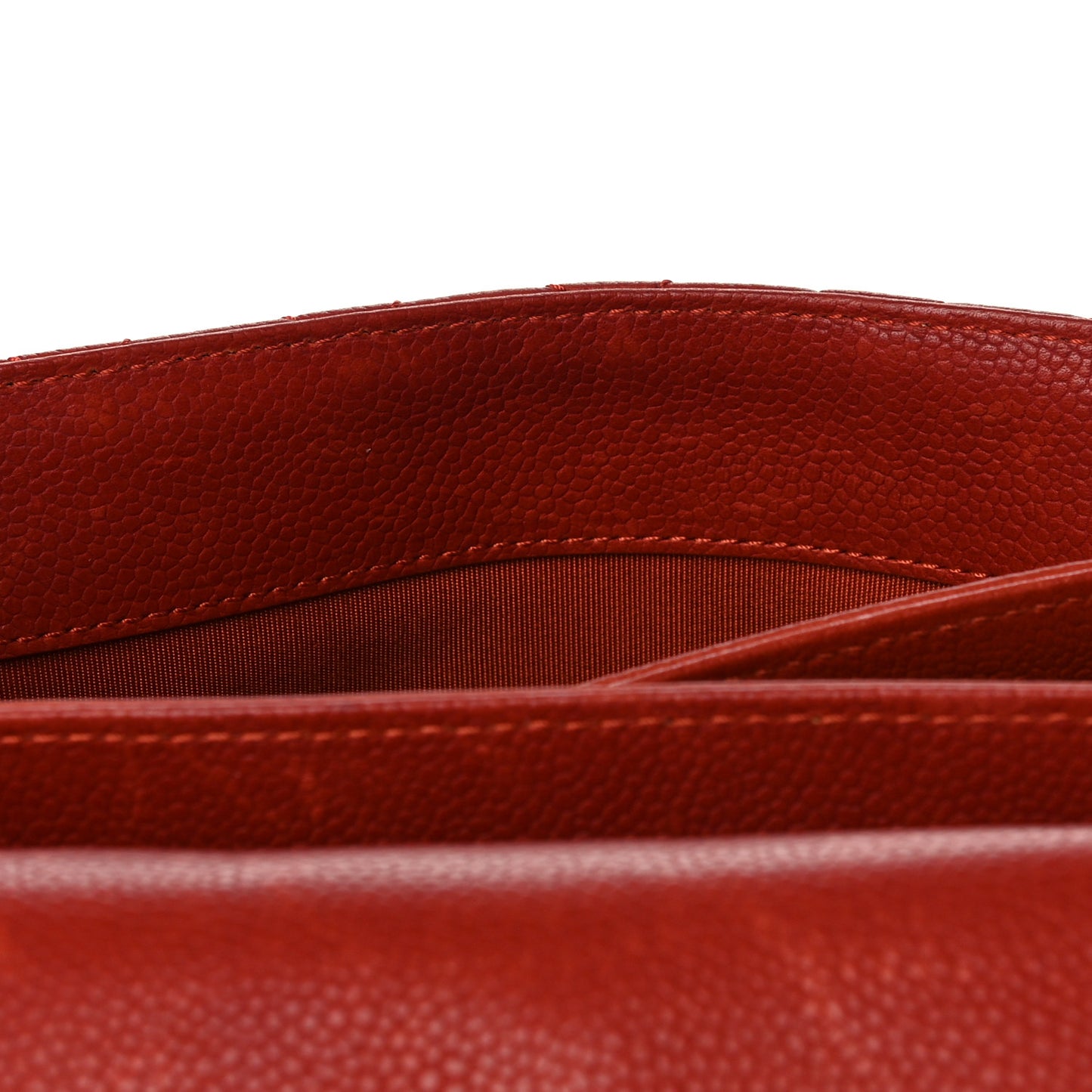 Caviar Quilted Medium Rock In Rome Single Flap Red