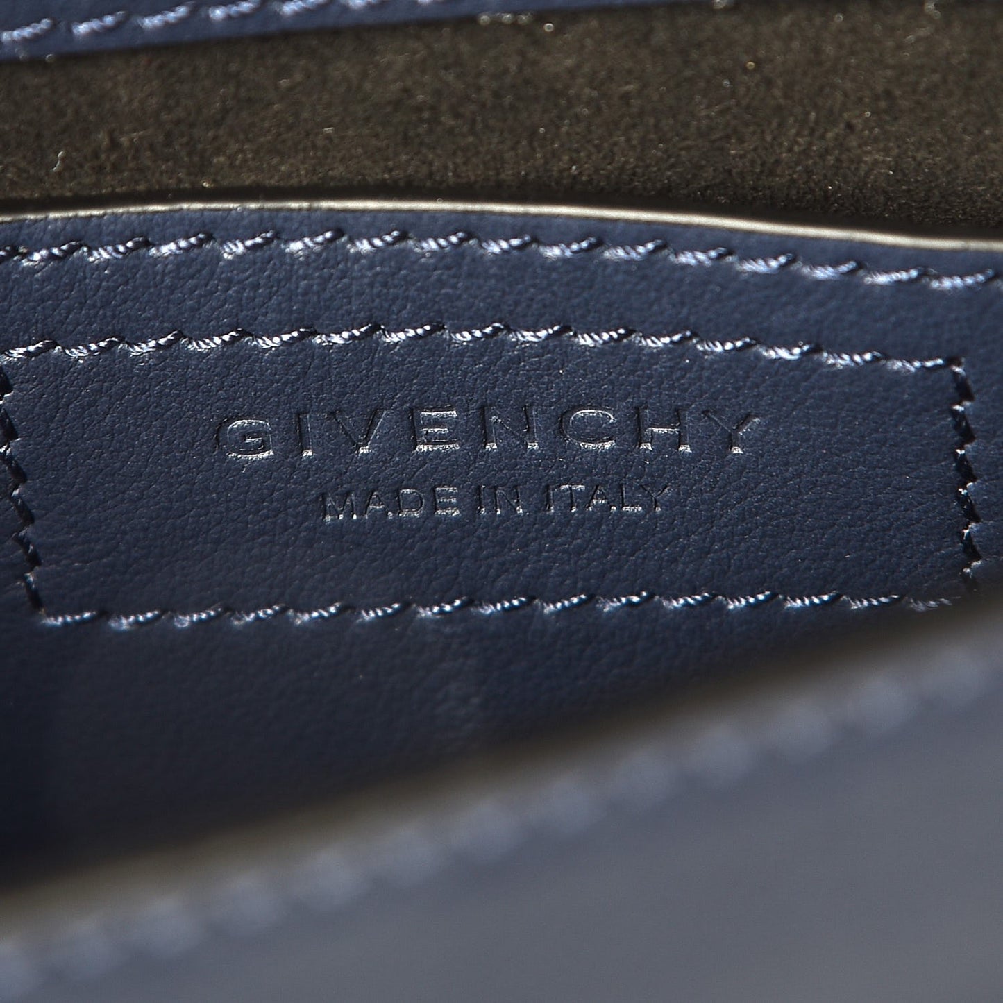 Calfskin Mini Infinity Saddle Bag Night Blue